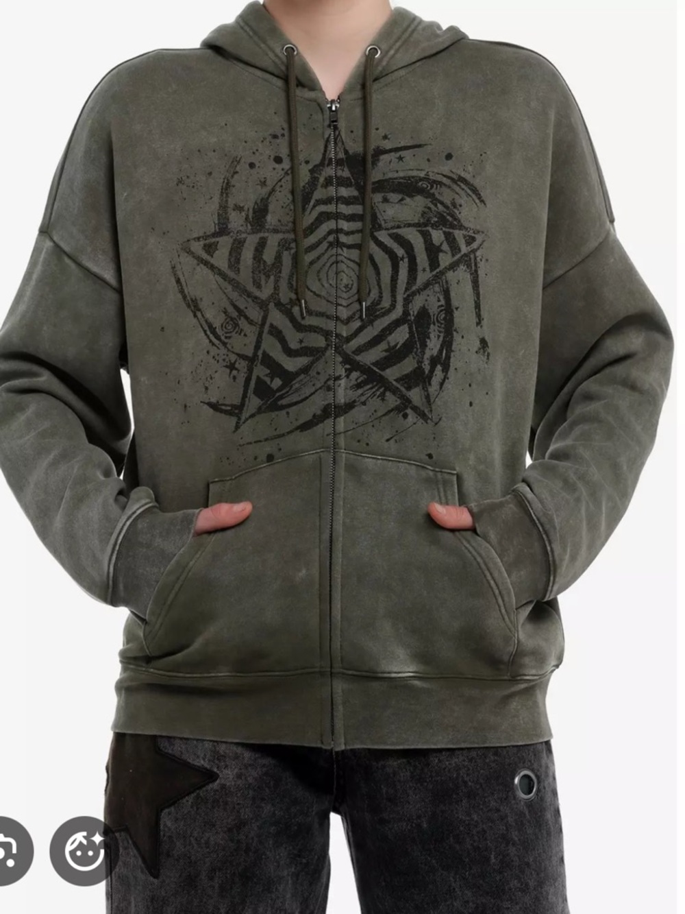 Star Swirl Zip-Up Hoodie